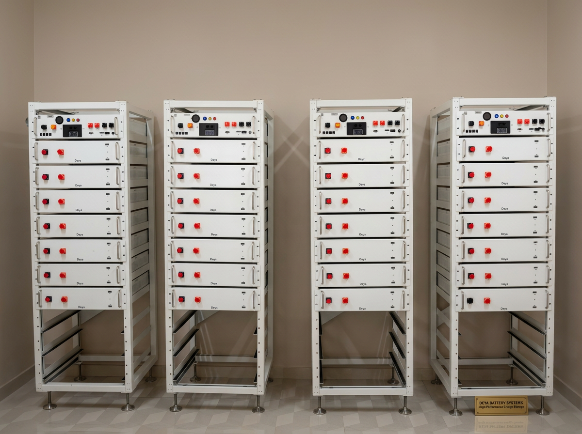 Battery storage cabinet installed alongside a solar PV system